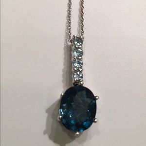 London blue topaz necklace
